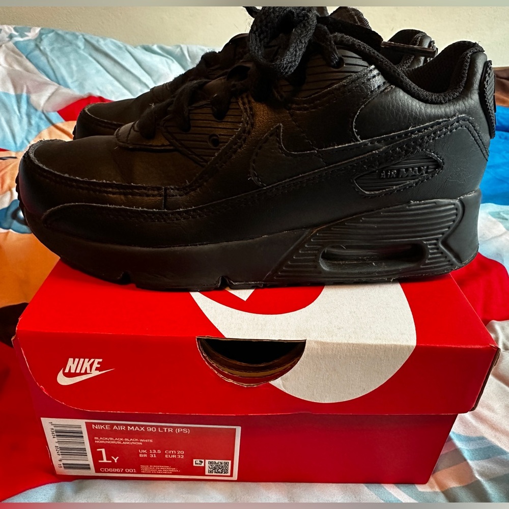 Nike Kids Air Max 90 LTR Black Sneakers